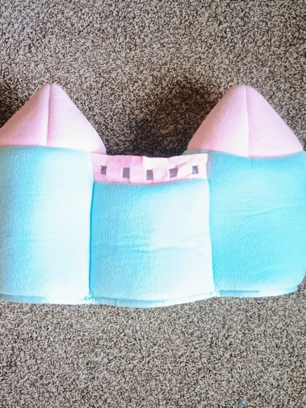 Justice Plush Stuffed Animal Castle Storage Holder - Blue And Pink